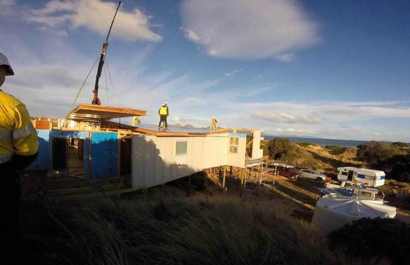 Valley Workshop Dolphin Sands Build Strutural Insulated Roof Panels